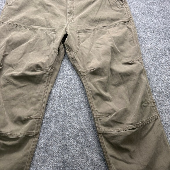 Carhartt Rugged Flex Work Pants Men's 46x30 Khaki Canvas Double Front Utility - Picture 9 of 14